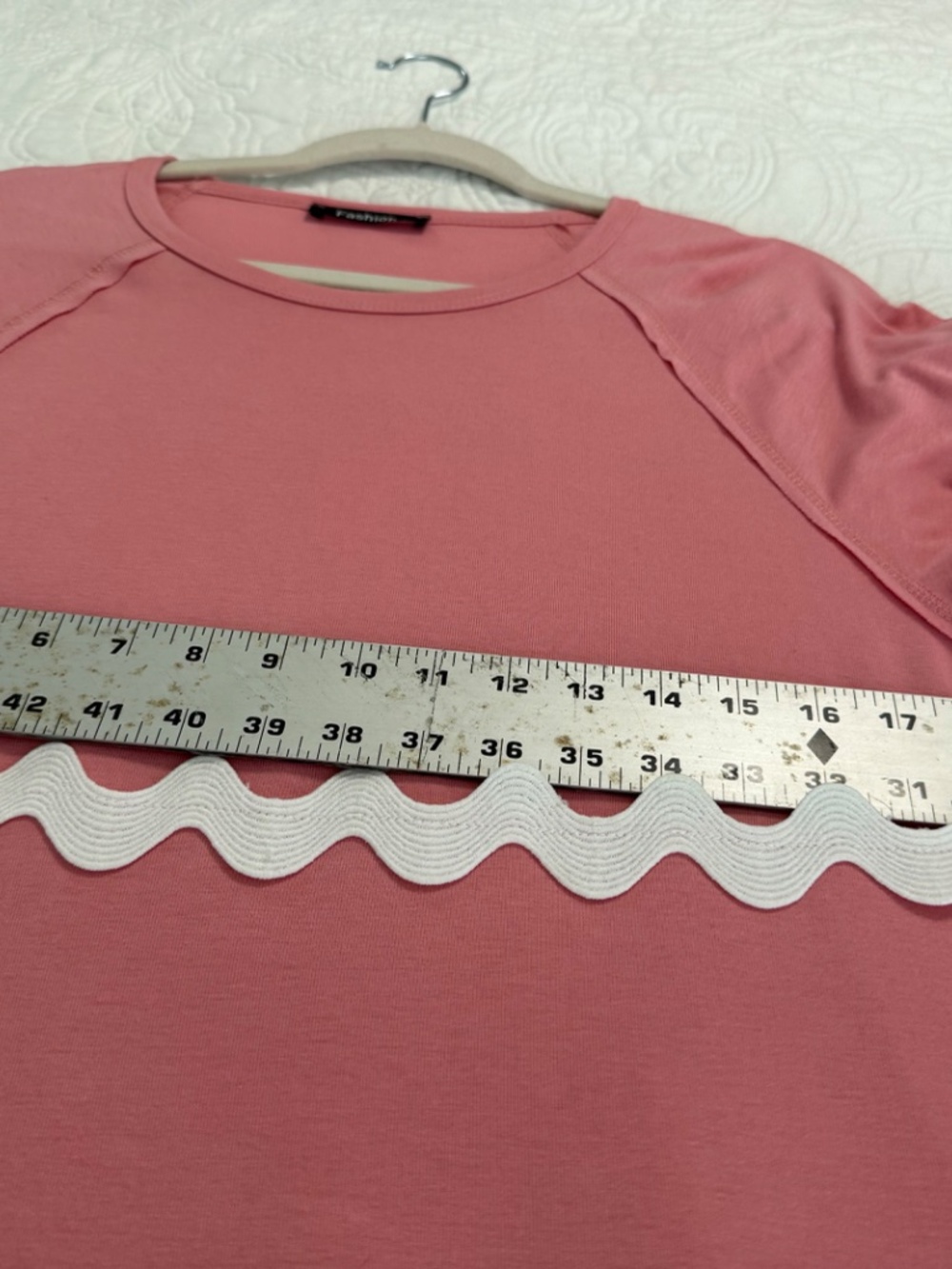 Pink Dress with Ric Rac Trim & Pockets Size S - Picture 6 of 7
